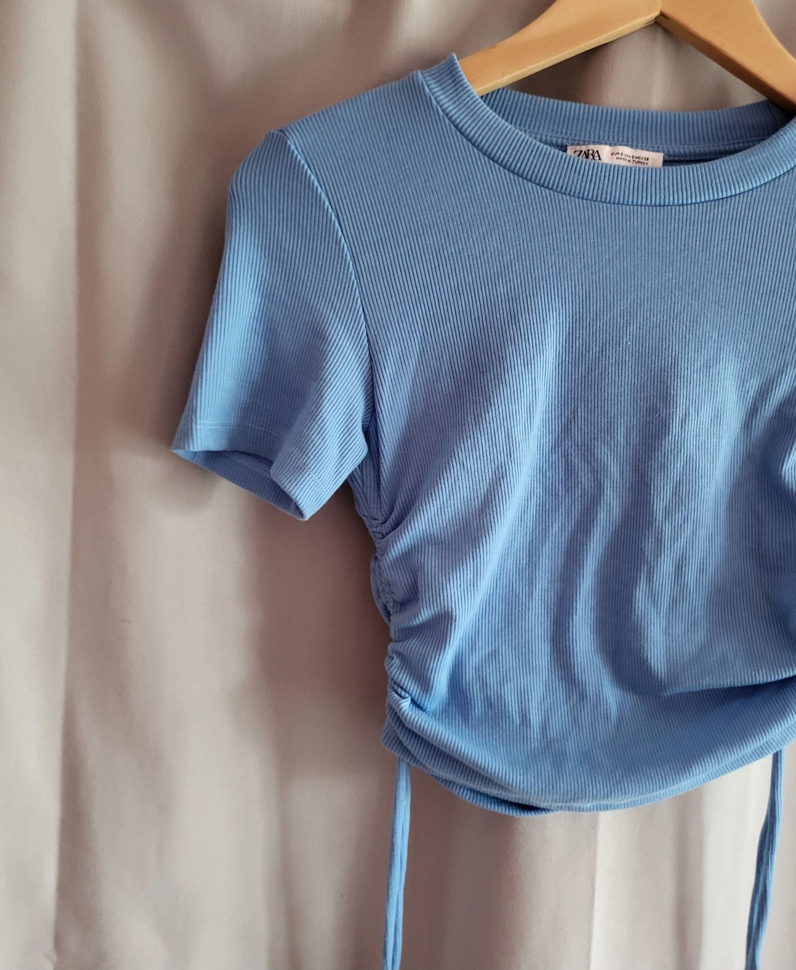 Blusa corta azul Zara – photo 2